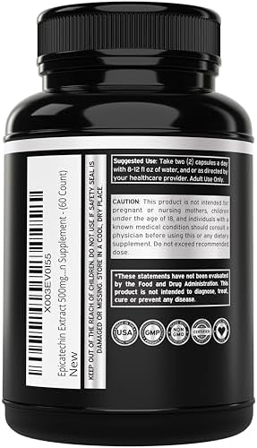 Extracto de Epicatequina 500mg por Porción (60 Cápsulas) Inhibidor de Myostatina, Bloqueador de Myostatina para Músculo Magro, Óxido Nítrico, - imagen 3