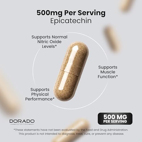 Extracto de Epicatequina 500mg por Porción (60 Cápsulas) Inhibidor de Myostatina, Bloqueador de Myostatina para Músculo Magro, Óxido Nítrico, - imagen 4