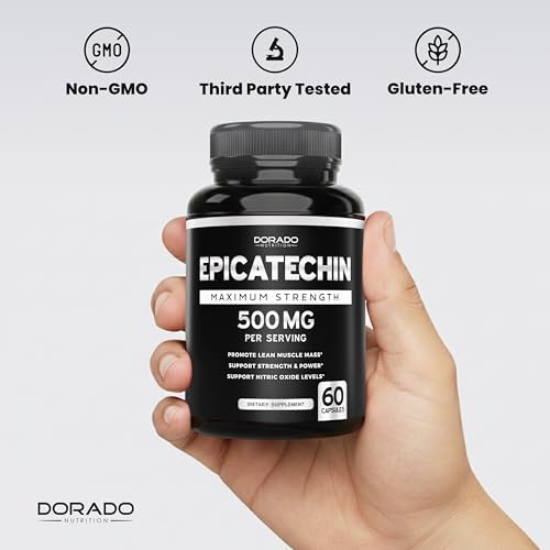 Extracto de Epicatequina 500mg por Porción (60 Cápsulas) Inhibidor de Myostatina, Bloqueador de Myostatina para Músculo Magro, Óxido Nítrico, - imagen 7