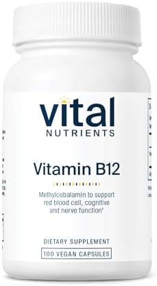 Suplemento de Vitamina B12 Vital Nutrients 1000mcg - Vegano - Metilcobalamina para Metabolismo, Salud Cognitiva y del Sistema Nervioso - 100 Cápsulas - imagen 1