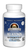 Source Naturals Melatonina, Ayuda a Promover el Sueño* - 5 mg - 200 Pastillas de Menta - imagen 1