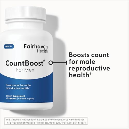 Suplemento de Fertilidad Masculina Fairhaven Health CountBoost para Hombres - Nutrición Pre-Concepción - Con Ashwagandha, Vitamina C y CoQ10 - 60 - imagen 2