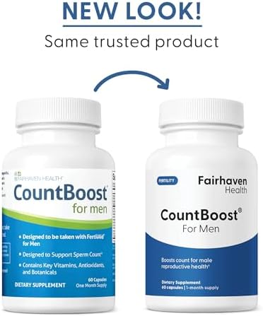 Suplemento de Fertilidad Masculina Fairhaven Health CountBoost para Hombres - Nutrición Pre-Concepción - Con Ashwagandha, Vitamina C y CoQ10 - 60 - imagen 8