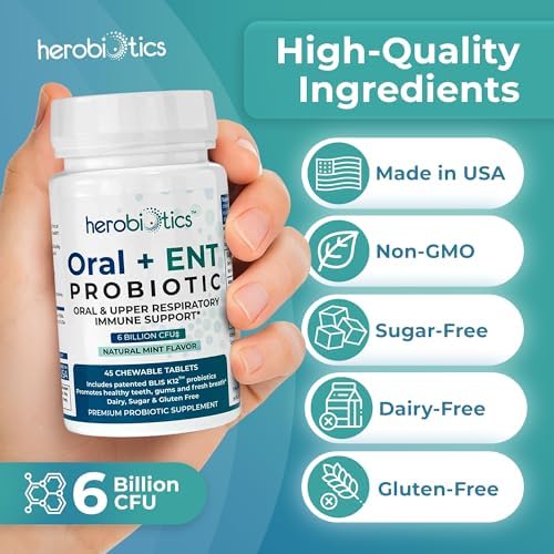 Probióticos Orales para Mejorar el Aliento, Gingivitis, Garganta Inflamada y Piedras en las Amígdalas - 6 Bn CFU con Lactobacillus Reuteri, L. - imagen 6