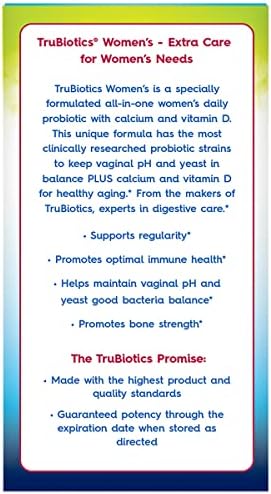 TruBiotics Probiótico para Mujeres, Salud Digestiva, Vaginal y Ósea, con Bifidobacterias, Suplemento Diario de 30 Cápsulas - imagen 8