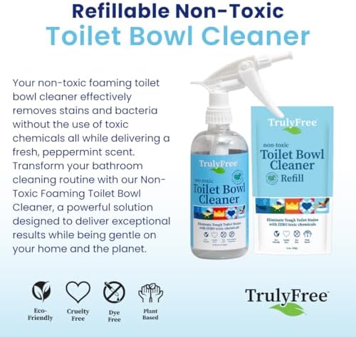 Limpiador de Inodoro Truly Free - Removedor de Manchas de Alta Potencia - Seguro para Fosas Sépticas, Fórmula a Base de Plantas - Aroma a Menta - imagen 3