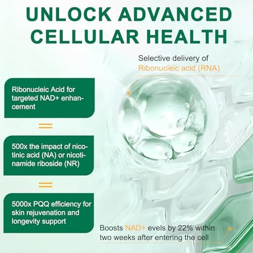 Suplemento de NAD 120 Cápsulas, Ribósido de Nicotinamida Liposomal, Resveratrol, Quercetina, 910mg para Hombres y Mujeres, Anti-Envejecimiento y - imagen 2