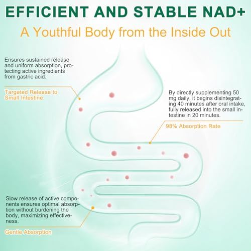 Suplemento de NAD 120 Cápsulas, Ribósido de Nicotinamida Liposomal, Resveratrol, Quercetina, 910mg para Hombres y Mujeres, Anti-Envejecimiento y - imagen 5