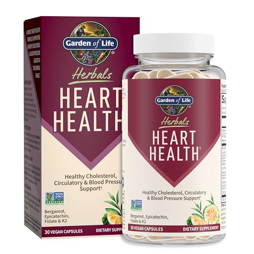 Suplemento para la Salud del Corazón Garden of Life Herbals con Folato, Bergamota, Té Verde y Vitaminas E y K, 30 Porciones, Sabor Cítrico, Sin OGM, - imagen 3