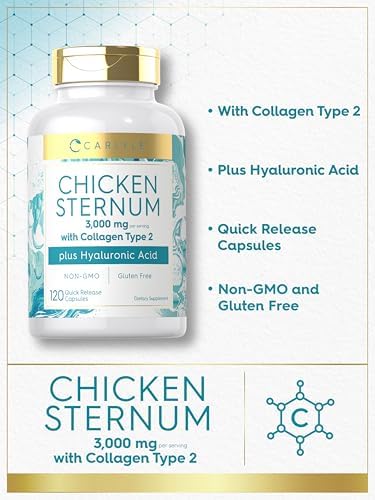 Colágeno Tipo 2 de Pechuga de Pollo Carlyle | 3000mg | 120 Cápsulas | Con Ácido Hialurónico | Suplemento No Transgénico y Libre de Gluten - imagen 4