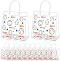 HYMENEX Paquete de 24 Bolsas de Regalo de PVC Transparente para Beisbol, Bolsas de Snacks con Asas para Fiestas y Decoraciones Deportivas - imagen 1