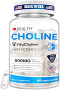 VitaCholine ® 500mg - Suplemento Líquido de Colina - 60 Cápsulas - Apoya la Salud Cognitiva, Embarazo y Desarrollo del Bebé - Hecho en EE. UU. - imagen 1