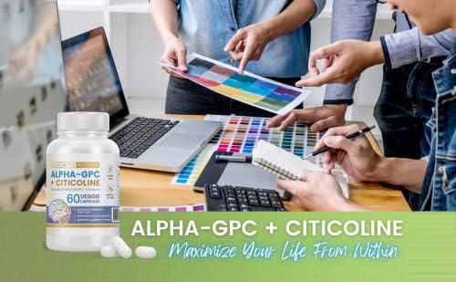 Maximize Within Alpha GPC + Citicolina 60 Cápsulas, Fórmula Concentrada de 1600mg - Nootrópico Altamente Purificado y Bioavailable, Mejora Cognitiva, - imagen 4