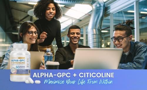 Maximize Within Alpha GPC + Citicolina 60 Cápsulas, Fórmula Concentrada de 1600mg - Nootrópico Altamente Purificado y Bioavailable, Mejora Cognitiva, - imagen 6