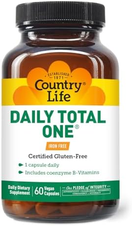 Country Life Daily Total One Multivitamínico, Sin Hierro, Multivitamínico y Multimineral, 60 Cápsulas Veganas, Apoya el Metabolismo Energético - imagen 4