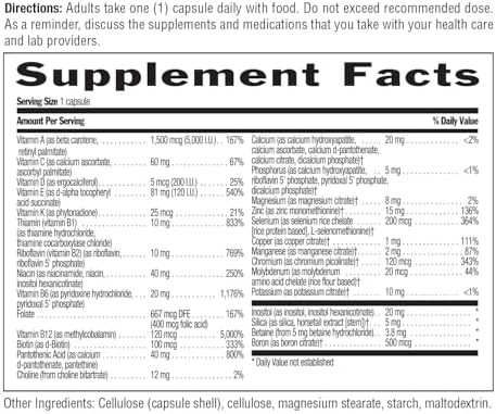 Country Life Daily Total One Multivitamínico, Sin Hierro, Multivitamínico y Multimineral, 60 Cápsulas Veganas, Apoya el Metabolismo Energético - imagen 7