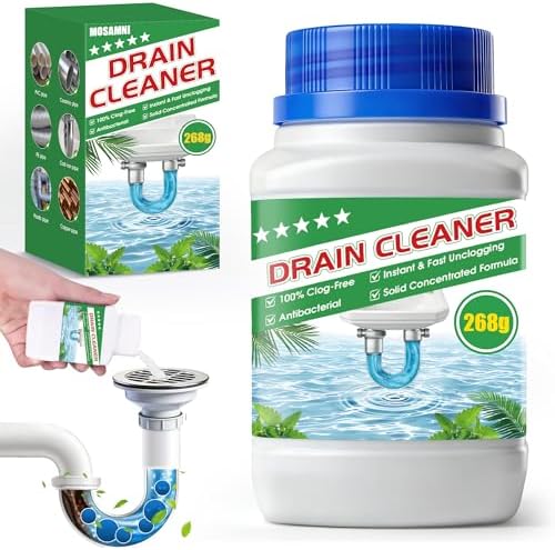 Limpiador de Desagües MOSAMNI, 268g de Partículas Sólidas, Desatascador Rápido para Lavabos, Bañeras y Duchas - imagen 1