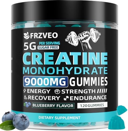 Gomitas de Creatina Monohidratada 9000mg para Hombres y Mujeres, Suplemento Potente de Creatina 5g por Porción, Gomitas Pre-Entrenamiento para Mayor - imagen 1