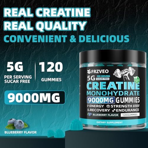 Gomitas de Creatina Monohidratada 9000mg para Hombres y Mujeres, Suplemento Potente de Creatina 5g por Porción, Gomitas Pre-Entrenamiento para Mayor - imagen 5