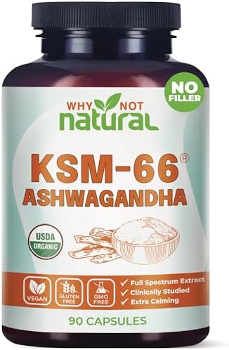 Suplementos en Cápsulas de Ashwagandha Orgánica Natural KSM 66 - Why Not - imagen 1