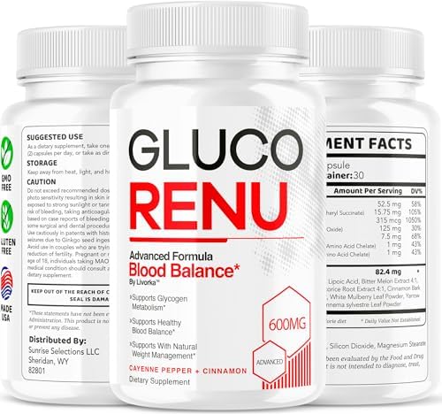 Cápsulas Gluco Renu - Suplemento Natural GlucoRenu, Fórmula Premium, 30 Cápsulas para 1 Mes de Soporte Glucémico - imagen 8