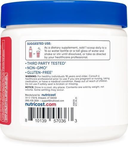 Nutricost Energy Complex (Fresa Kiwi) (60 Porciones) - Suplemento Dietético en Polvo de Energía Limpia, 300g - imagen 4