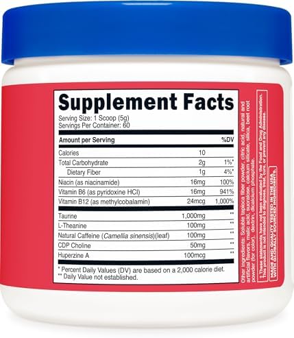 Nutricost Energy Complex (Fresa Kiwi) (60 Porciones) - Suplemento Dietético en Polvo de Energía Limpia, 300g - imagen 5