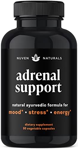 Suplementos Nuven Naturals para el Apoyo Adrenal - Controlador de Cortisol con Extracto de Ashwagandha, Rhodiola y Albahaca Sagrada para Estrés y - imagen 1