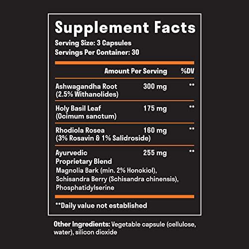 Suplementos Nuven Naturals para el Apoyo Adrenal - Controlador de Cortisol con Extracto de Ashwagandha, Rhodiola y Albahaca Sagrada para Estrés y - imagen 2