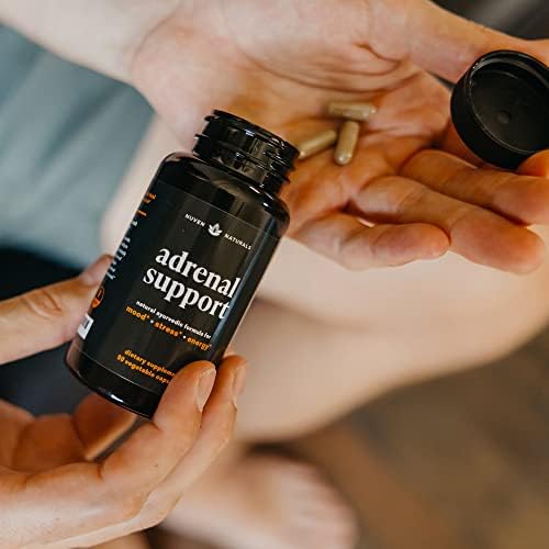 Suplementos Nuven Naturals para el Apoyo Adrenal - Controlador de Cortisol con Extracto de Ashwagandha, Rhodiola y Albahaca Sagrada para Estrés y - imagen 6