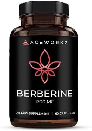 Suplemento Orgánico de Berberina HCL ACEWORKZ 1200mg - Apoya Niveles Saludables de Azúcar en Sangre y Metabolismo - Absorción Mejorada con BioPerine® - imagen 1