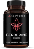 Suplemento Orgánico de Berberina HCL ACEWORKZ 1200mg - Apoya Niveles Saludables de Azúcar en Sangre y Metabolismo - Absorción Mejorada con BioPerine® - imagen 1