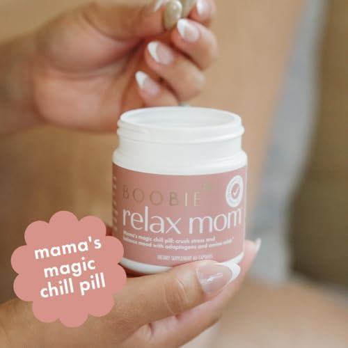Suplemento Calmante para Mamás Embarazadas y Postparto Boobie Relax | Apoyo al Estrés y Amamantar con Adaptógenos | 60 Cápsulas - imagen 3