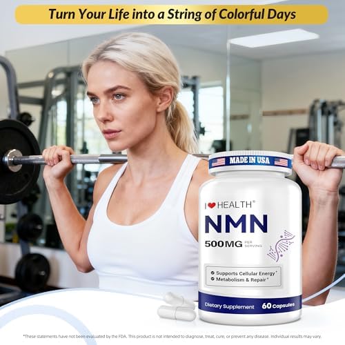 I LOVE HEALTH NMN 500MG por Cápsula – Alta Pureza 99.9% NMN, Soporte NAD+ para Energía Celular y Envejecimiento Saludable, 60 Cápsulas, Pruebas de - imagen 7