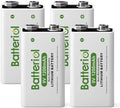 Baterías de Litio 9V Batteriol, 1200mAh, 10 Años de Vida Útil, Potencia Duradera para Detectores de Humo, Micrófonos y Walkie Talkies, Paquete de 4 - imagen 1