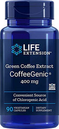 Extracto de Café Verde CoffeeGenic® de Life Extension, 400 mg, estandarizado al 50% de ácido clorogénico, apoyo al metabolismo post-comida, 90 - imagen 1