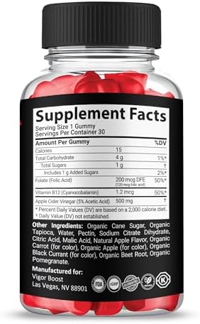 Gomitas VigorBoost (1 Paquete) - Suplemento de Máxima Potencia, Gomitas de Vitaminas Naturales Avanzadas - imagen 4
