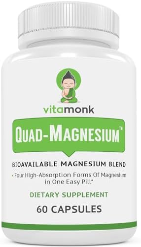 Mezcla de Magnesio Cuádruple de Vitamonk - Orotato de Magnesio, Quelato de Glicinato, Taurato de Magnesio y Malato de Di-Magnesio - Complejo de - imagen 1