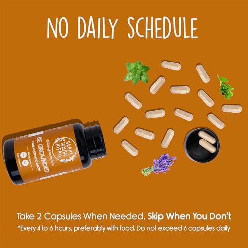 Suplemento para el Estrés Happy Healthy Hippie Be Grounded – Pastillas de Lavanda | Promueve la Calma y Relajación | Acción Rápida | 100mg de - imagen 6