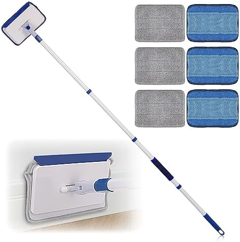 Herramienta Limpiadora de Zócalos Qaestfy con Mango, Mop para Pared y Piso con Mango Extensible para Limpiar Ventanas, Pisos, Zócalos, Techos, - imagen 1
