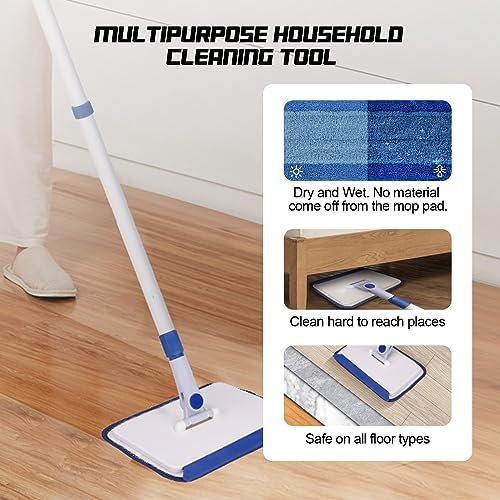 Herramienta Limpiadora de Zócalos Qaestfy con Mango, Mop para Pared y Piso con Mango Extensible para Limpiar Ventanas, Pisos, Zócalos, Techos, - imagen 5