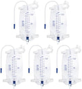 Bolsas de Catéter para Hombres 5 Piezas, Bolsas de Pierna para Catéter Foley 1000ML, Bolsas de Orina con Diseño de Drenaje Fácil - imagen 1
