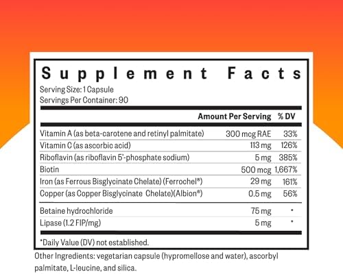 Seeking Health Hierro con Cofactores, Ferrochel Bisglicinato Ferroso, Vitaminas A y C, Enzimas Digestivas para Mejor Absorción, Vegano (90 Cápsulas) - imagen 2