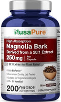 Cápsulas de Corteza de Magnolia NusaPure, 250 mg, 200 Veganas (Sin OGM, Veganas) - imagen 1