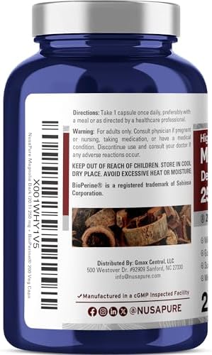 Cápsulas de Corteza de Magnolia NusaPure, 250 mg, 200 Veganas (Sin OGM, Veganas) - imagen 3
