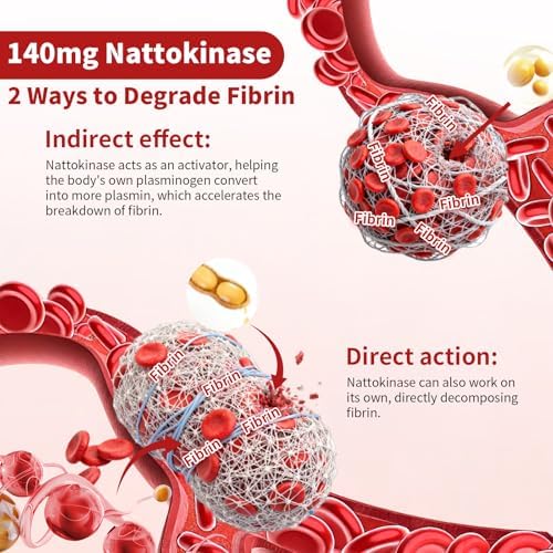 Arroz de Levadura Roja 1000mg con Nattokinasa y CoQ10 – Suplemento Extra Fuerte, Libre de Citrinina, Apoyo para Colesterol y Salud Cardiaca – 120 - imagen 3