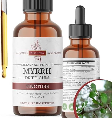 Extracto Líquido de Mirra Orgánica Pura Herba - Tintura Sin Alcohol | Suplemento Herbal No GMO, Vegano y Sin Gluten | 2 Fl Oz | Hecho en EE. UU. - imagen 1