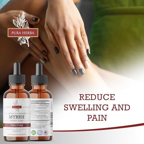 Extracto Líquido de Mirra Orgánica Pura Herba - Tintura Sin Alcohol | Suplemento Herbal No GMO, Vegano y Sin Gluten | 2 Fl Oz | Hecho en EE. UU. - imagen 2