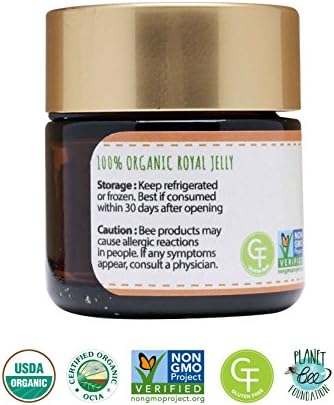 Jalea Real Orgánica Fresh Greenbow - 100% Orgánica Certificada por USDA, No GMO, Halal, GMP Certificada, Pura, Sin Gluten - 28g - imagen 3