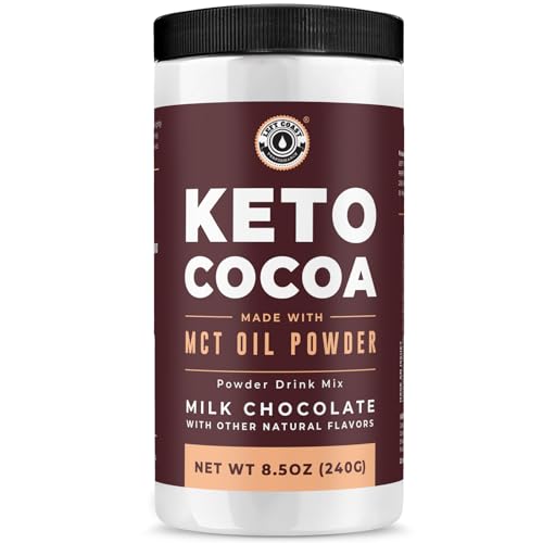 Keto Cocoa | Mezcla en Polvo de Chocolate Caliente Keto - Sin Azúcar, Bajo en Carbohidratos con Proteína y Aceite MCT - imagen 1